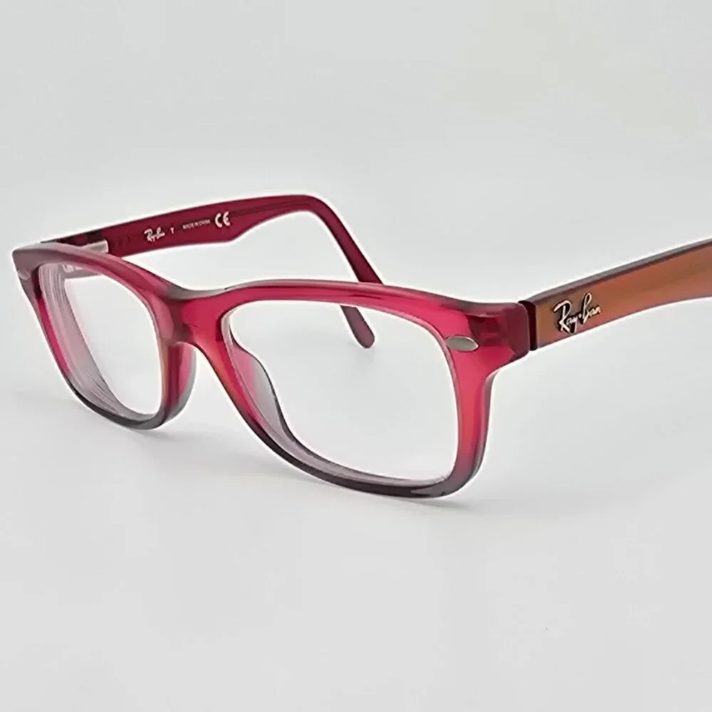 Ray-Ban RB1531 3648 Polished Fuxia on Grey Kids Eyeglasses Frame w/ Flexhinge